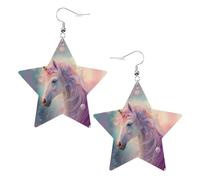 Enchanted U-Nicorns And Pearl Dangle Earrings Lightweight Leather Earring Creative Ear Pendants For Daily Accessories Women