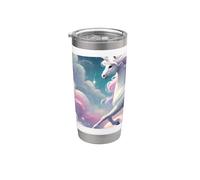 Enchanted Unicorn Galloping in a Starry Dreamscape Stainless Steel Insulated Tumbler