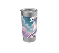 Enchanted Unicorn Galloping in a Starry Dreamscape Stainless Steel Insulated Tumbler