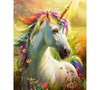 Enchanted Unicorn Meadow Composition Notebook: Wide Ruled Writing Journal for Girls Ages 6-12 with a Colorful Fantasy Horse Cover, 110 Pages, 7.5 x 9.25 Inches