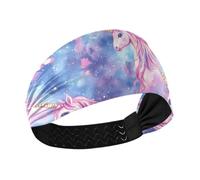 Enchanted Unicorns Purple Sky Cooling tie headband for women Stretchy head for washing face tennis Daily use VolleyballColorful Duchshund Dog Stars