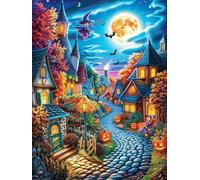 Enchanted Village in Moonlight 500-piece Jigsaw Puzzle Set Mitos Fantástico Cuento De Hadas For Adults Teens 14+ Logic Skill Indoor Game Family Game Night Summer Thick Cardboard 500 PCS