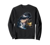 Enchanted Waterfall Forest With Moon Fairy Cub Sweatshirt