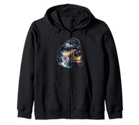 Enchanted Waterfall Forest With Moon Fairy Cub Zip Hoodie
