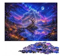 Enchanted Willow Tree by Starlit Lake Jigsaw Puzzle for Adults, 1000 Pieces | For puzzle fans: Jigsaw Puzzle - tabletop activity for adults alone or together.