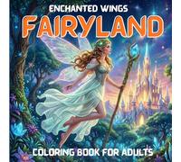 Enchanted Wings Fairyland Coloring Book For Adults: Intricate Fantasy Scenes of Magical Dwellings, Sky Realms, Castles, and Elegant Fairies for a Peaceful Creative Escape /