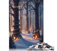 Enchanted Winter Forest Puzzle 1000 Piece Adult Jigsaw Puzzle Puzzles Wooden Puzzles Jigsaw Puzzles for Adults 1000pcs (75x50cm)