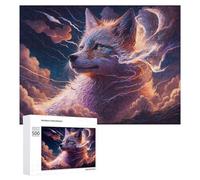 Enchanted Wolf in Stormy Sky Decorative Jigsaw for Grown-Ups, 500 PCS - New Year Gift - to Assemble, Frame And Display