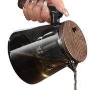 Enchanti Magic 750ml Tea Water Separation Infuser, Wooden Handle | Heat Resistant Borosilicate Glass Pot, 304 Stainless Steel Filter for Loose Tea