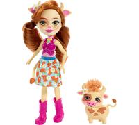 Enchantimals Cailey Cow Doll 6-Inch and Curdle Animal Friend Figure