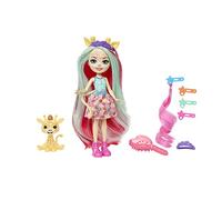 Enchantimals Deluxe Hair Doll Set with Zemirah Zebra, Gillian Giraffe and Charisse Cheetah, 5 Hair Play Accessories and Best Friends Grainy, Pawl and Grinsy, for Children from 4 Years, HNV29