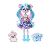 Enchantimals Dolls Age 4+, Glam Party Karalee Koala Doll, Bloke Friend and 2 Friend Figures, Small Doll with Removable Skirt and Accessories, Gifts for Kids, HNT61