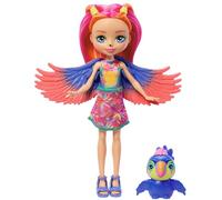 Enchantimals Dolls, Sunshine Beach Trippi Toucan Doll and Canopy Animal Friend, Small Doll with Removable Skirt and Accessories, Gifts for Kids, HRX83
