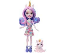 Enchantimals Dolls, Sunshine Beach Ulia Unicorn Doll and Pacifica Animal Friend, Small Doll with Removable Skirt and Accessories, Gifts for Kids, HRX84