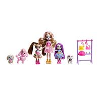 Enchantimals Family of Dogs Dolls Dog and Their Sisters, with Pets and Accessories, Toy +4 years (Mattel HNV26)