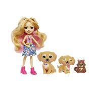 Enchantimals™ Family Toy Set, Gerika Golden Retriever Doll (6-in) with 3 Animal Figures, Great Gift for Kids Ages 4Y+, HHB85