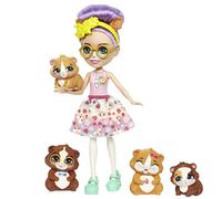 Enchantimals Family Toy Set, Glee Guinea Pig Doll (6-in) with 4 Animal Figures, Great Gift for 3 to 8 Kids Ages 4Y+, HHB84