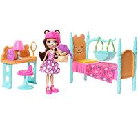 Enchantimals FRH46 Dreamy Bedroom Playset with Bren Bear Doll and Snore Figure, Multi-Colour