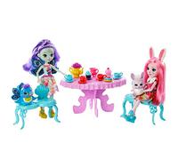 Enchantimals GLD41 Tasty Tea Party PLAYSET with BREE Bunny & Patter Peacock Dolls