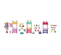 Enchantimals HHC17 City Tails Farmer's Market Playset with Rabbit Girl Becker Bunny Doll and Rabbit Figure Lop, 3 Market Stands, Includes Various Accessories, Toy for Children from 4 Years