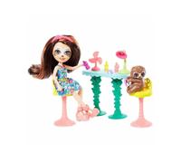 Enchantimals Slow-Down Salon Nail and Spa Playset with Sela Sloth Doll 6-Inch