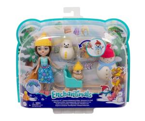 Enchantimals Snowman Face-Off With Sharlotte Squirrel & Walnut Dolls
