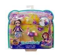 Enchantimals Sunny Savanna Ophelia Ostrich Doll with Ostrich Family Pet Toy (Mattel GTM32)