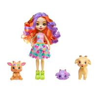 Enchantimals Sunshine Beach HXC00 Animal Doll and 3 Goat Pet Friends Style Toy with Colourful Fashion