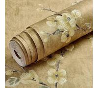 Enchanting 3D Flower Wall Art Decals Transform Any Space into a Cozy Haven (53cm*3m 8804-Retro Yellow)