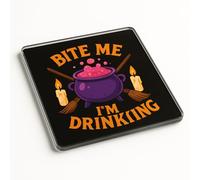 Enchanting Acrylic Coaster Gift - Potion Sass Halloween Design with Witchy Charm and Bold Femininity