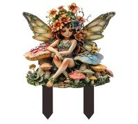 Enchanting Acrylic Fairy Garden Planter Insert Whimsical Outdoor Bohemian Statue Decoration For Yard Gardening 2025 (20X15.5cm)