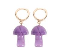 Enchanting Amethyst Mushroom Earrings