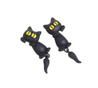 Enchanting Black Cat Stud Earrings for Women, Adorable Pet Lover Gift for Cat Ladies, Elegant Feline Fashion Accessories