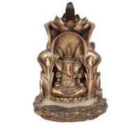 Something Different Bronze Ganesh Backflow Incense Burner, Brown