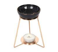 Enchanting Ceramic Purple Star Sign Oil Burner with Metal Base - 10.5cm x W10cm (1 Pc.) - Unique Design & Premium Quality Material - Ideal for Home Decor & Aromatherapy Enthusiasts
