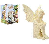 Enchanting Cream Fairy Garden Ornament - 40cm x 33cm (1 Pc.) - Intricate Design & Superior Quality - Perfect for Outdoor Decor & Enchanting Spaces