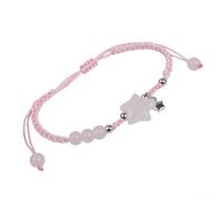 Enchanting Double Chain Star Moon Bracelet Set, Featuring 3D Printed Design and Adjustable Length for Women Who Love Unique Accessories (pink)