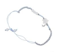 Enchanting Double Chain Star Moon Bracelet Set, Featuring 3D Printed Design and Adjustable Length for Women Who Love Unique Accessories (Blue)