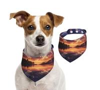 Enchanting Fireworks Cotton Dog Bandanas - Washable Cotton Handkerchief Scarf Triangle Bandana for Small Medium Large Dog,Cat, Black