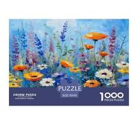 Enchanting Flowers 1000 Piece Jigsaws for Adults Impossible Beautiful Home Decoration Art Colorful DIY Craft 70x50cm/1000pcs