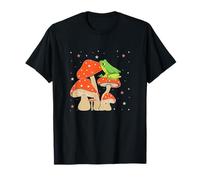 Enchanting Forest Amphibian on Toadstools with Stars T-Shirt