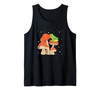 Enchanting Forest Amphibian on Toadstools with Stars Tank Top