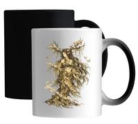 Enchanting Forest Spirit with Nature Elements Ceramic Magic Mug White