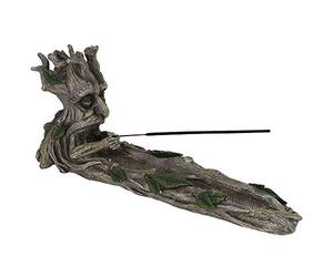 Enchanting Green Man Resin Incense Stick Holder - 14.5cm x 8cm (1 Pc.) - Durable Handcrafted Resin & Unique Design - Perfect for Garden Decor & Gift Idea