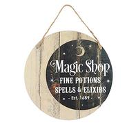 Enchanting "Magic Shop" Hanging Sign - 25cm x 25cm (1 Pc.) - Whimsical MDF Hanging Decor - Perfect for Halloween & Everyday Charm