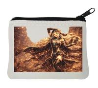 Enchanting Magical Elf with Book Neoprene Coin Purse Pouch 10x11cm White