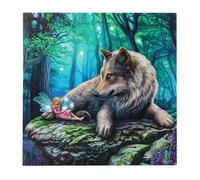 Enchanting Multicolor Fairy Stories Light Up Canvas Plaque by Lisa Parker - 30cm x 30cm (1 Pc.) - Mystical Art Piece - Unique Illumination Feature - Perfect Home Decor