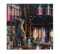 Enchanting Multicolor Magical Emporium Light Up Canvas Plaque by Lisa Parker - 30cm x 30cm (1 Pc.) - Mystical Art Piece - Unique Illumination Feature - Perfect Home Decor