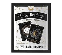 Enchanting Multicolor Tarot Readings Mirrored Wall Hanging - 45cm x 34cm (1 Pc.) - Glass & MDF Material, Mesmerizing Design - Mystical Home Ambiance - Perfect for Home & Office
