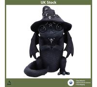 Enchanting Occult Lizard Figurine, Hand-Painted Resin Fantasy Creature Azascale